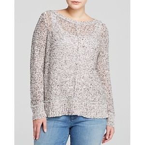 Eileen Fisher | Marled Loose Chunky Knit Boxy Popover Sweater